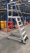 Ladderweld Aluminium platform ladder with retractable wheel base
Platform 1700h
Overall 1550 x 800 x 2600mm H - 2
