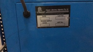 Laboratory oven Clayton Laboratory Apparatus Pty Ltd
Model OM400T
Year 1993
240 volt plug
630 x 490 x 730mm H - 6