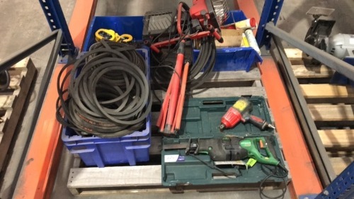 Tools, Chain Block, Fan Belts and Grease