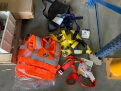 Delta full body harness, fall lanyard and 3 ice vests