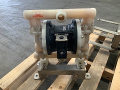 Aro PD10P diaphragm pump and airdraulics stainless steel diaphragm pump on pallet - 2
