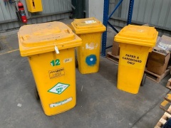 Absorb spill kit in 200l bin and 2 empty smaller bins 