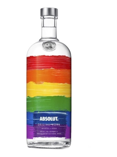 LOT OF 6 BOTTLES of Absolut Rainbow Vodka 40% 1L