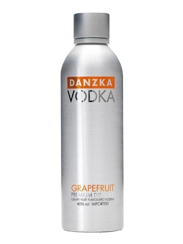 LOT OF 6 BOTTLES of Danzka Grapefruit Vodka 40% 1L