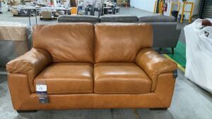 Barret Leather Sofa 2S Memphis Caramel #17 - 2