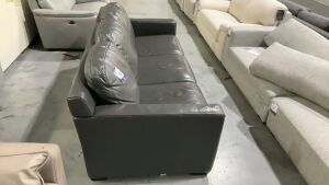 SIG Contemp (STD) Sofa 3S Leather 1 Graphite #25 - 4