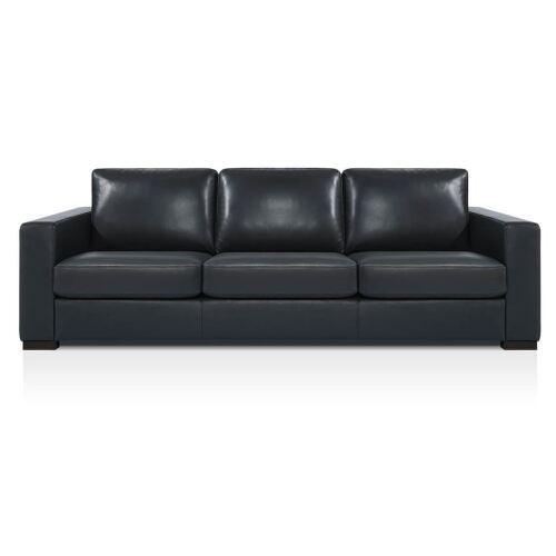 SIG Contemp (STD) Sofa 3S Leather 1 Graphite #25