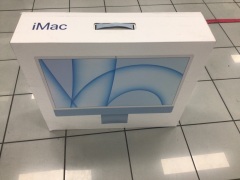Apple iMac with Apple M1 Chip 24 Inch/ 8 Core CPU and 8 Core GPU/ 8 GB/ 256 GB SSD - Blue MGPK3X/A - 3
