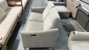 2.5 Seater Electric Recliner Sofa Fabric Upholstered #38 - 4
