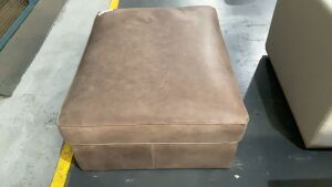 Leather Upholstered Ottoman #41 - 3