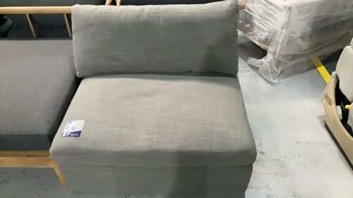 Salsie MKII Modular Armless 1S Fabric Upholstered Austria Charcoal #44