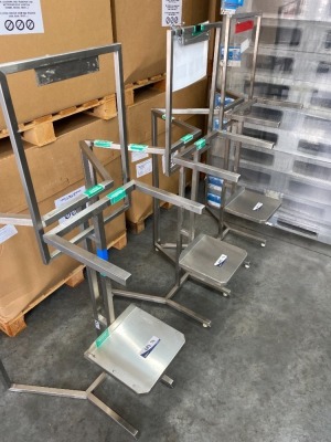 3 x Stainless Steel Double Sided General Waste Frames