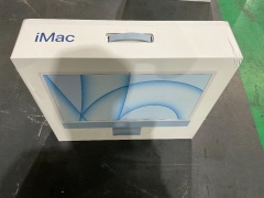 Apple iMac with Apple M1 Chip 24 Inch/ 8 Core CPU and 8 Core GPU/ 8 GB/ 512 GB SSD - Blue MGPL3X/A - 3