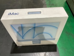 Apple iMac with Apple M1 Chip 24 Inch/ 8 Core CPU and 8 Core GPU/ 8 GB/ 256 GB SSD - Blue MGPK3X/A - 2
