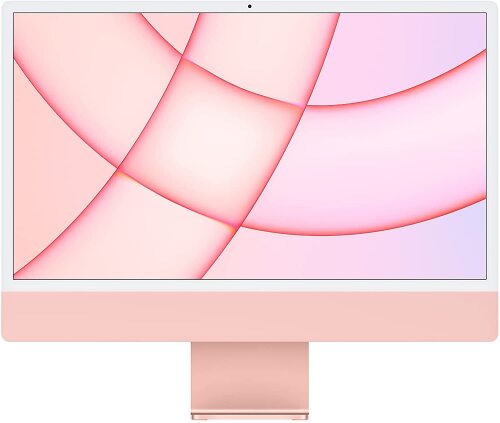 Apple iMac with Apple M1 Chip 24 Inch/ 8 Core CPU and 8 Core GPU/ 8 GB/ 512 GB SSD - Pink MGPN3X/A