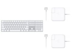 1x Apple Magic Keyboard with Numeric Keypad and 2x Apple 60W MagSafe 2 Power Adapter