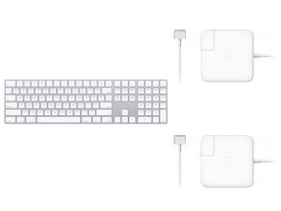 1x Apple Magic Keyboard with Numeric Keypad and 2x Apple 60W MagSafe 2 Power Adapter