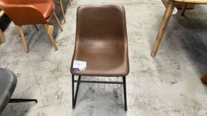Saddle Dining Chair Tan #95 - 2