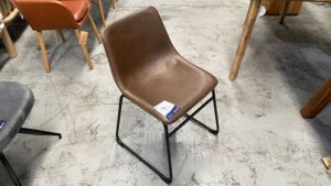 Saddle Dining Chair Tan #95 - 4