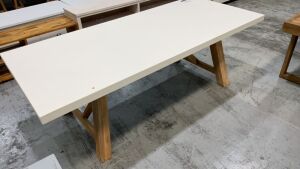 Havelock Dining Table Concrete White (D) #116 - 5