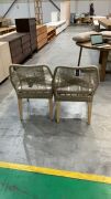 2x Rope Dining Chair Natural (D) #120 - 4