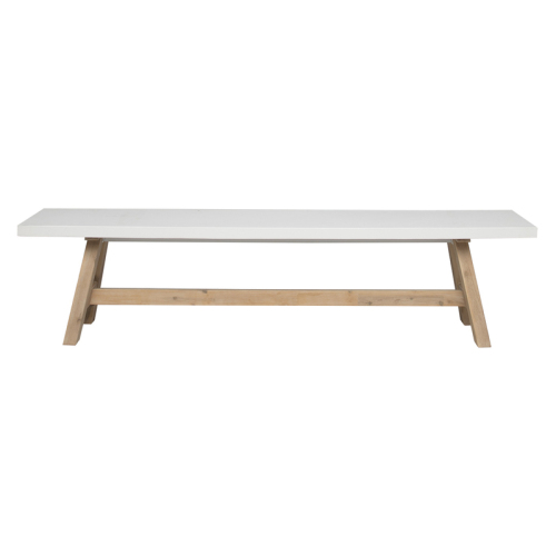 Havelock Dining Bench Very Heavy Product Concrete White (D) #150