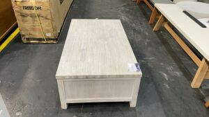 Cancun Coffee Table 2 Drawers White Wash #139 - 3