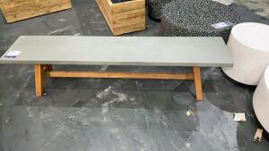 Havelock Dining Bench Very Heavy Product Concrete Grey (D) #149 - 2