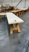 Havelock Dining Bench Very Heavy Product Concrete White (D) #150 - 3