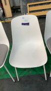 1x Niko Dining Chair and 2x Niko Upholstered Seat Dining Chair White #183 - 3