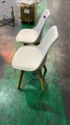 2x Brandon Dining Chair White/Oak #185 - 3