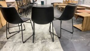 4x Saddle Dining Chair Black (D) #192 - 5