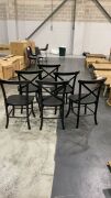 6x Vineyard II Dining Chair Black #193 - 7