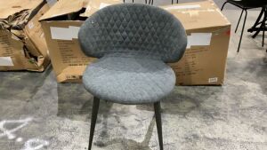 5x Ross Dining Chair Dark Grey #200 - 3