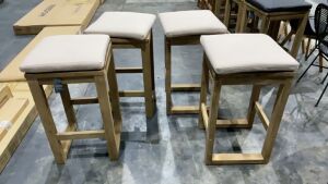 4x Cannes Bar Stool Natural (D) #205 - 3