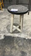 Quadro Stool Cement Charcoal (D) #210 - 2