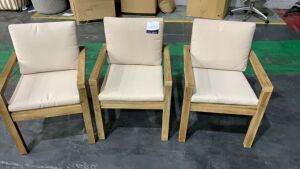 3x Cannes Dining Chair with Arms MKII Natural MKII #217 - 2