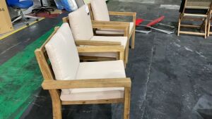 3x Cannes Dining Chair with Arms MKII Natural MKII #217 - 3