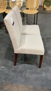 2x Andes Dining Chair Stone Warm Brown Leg #222 - 3