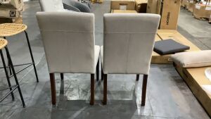 2x Andes Dining Chair Stone Warm Brown Leg #222 - 4