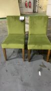 2 x Avoca Dining Chair Low Back Cat2 Fabric voca Legs Dark Tone #227