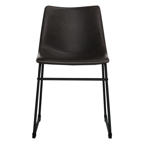 4x Saddle Dining Chair Black (D) #192