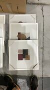 2x Juxtaposed Set of 3 Framed Prints 40x40cm Multi Coloured (D) #259 - 3