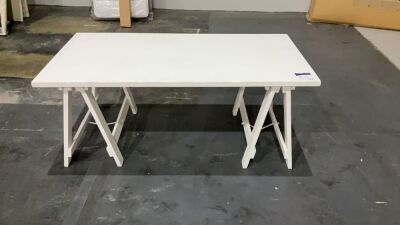 DNL Trestle Desk 180x90cm White #303