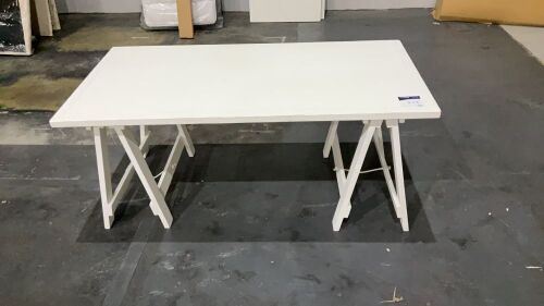 DNL Trestle Desk 180x90cm White #305