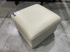 Signature Contemporary Storage Ottoman Leather Frost #87 - 5
