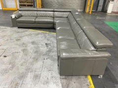 Premier Leather Modular Sofa Charcoal #20 - 2