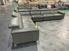 Premier Leather Modular Sofa Charcoal #20 - 3
