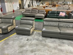 Premier Leather Modular Sofa Charcoal #20 - 6
