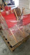 Pallet of Red Chairs & 1x White Desk Lamp - 2